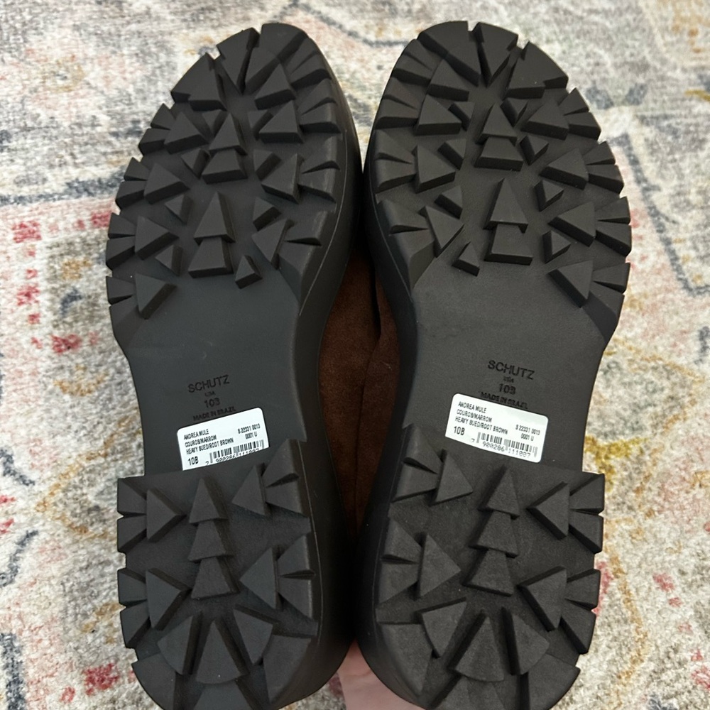 New Free People Schutz Cia Suede Loafer Mules - Picture 6 of 6